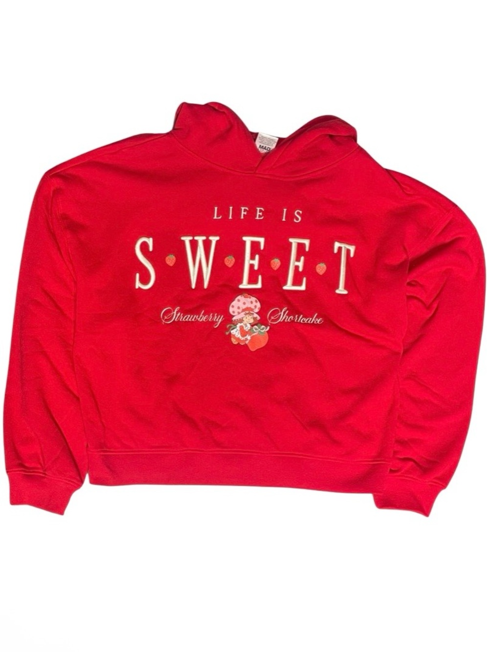 Strawberry Shortcake “Life Is Sweet” Red Graphic Hoodie